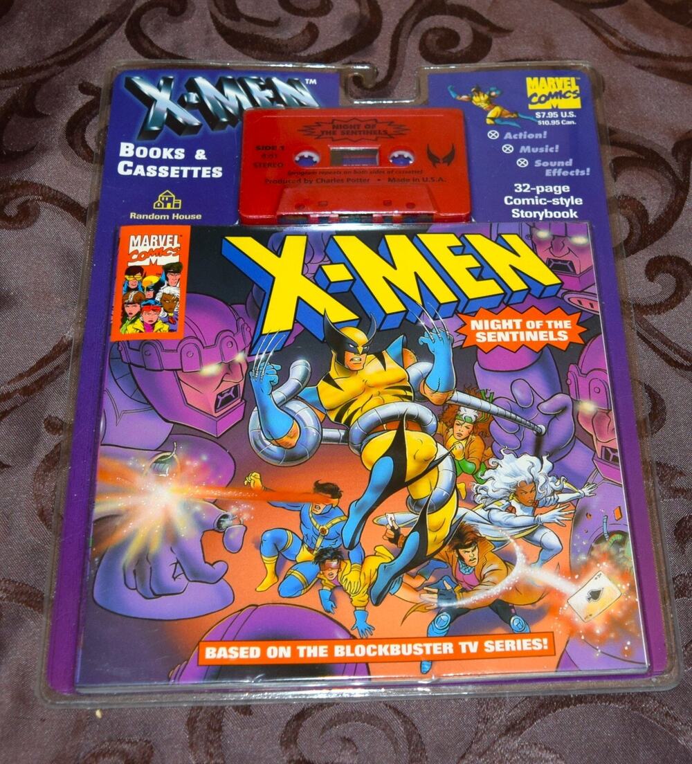 X-men Night of the Sentinels Book Cassette New Sealed 1994 Marvel Comics Vtg 94
